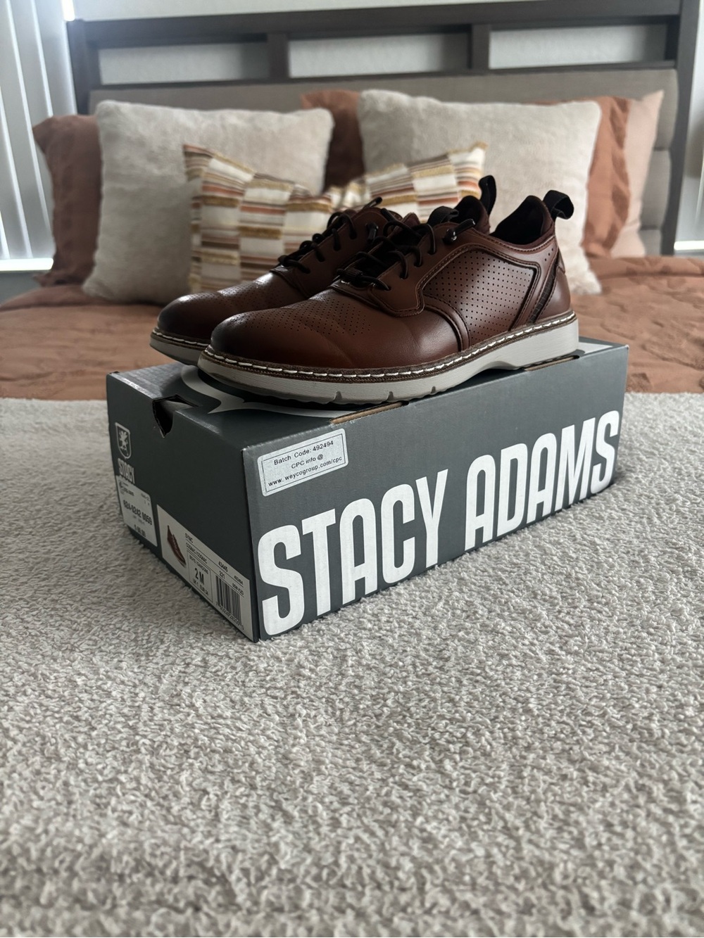 Stacy Adams Sync kids' dress shoes in cognac Size 2 *WORN TWICE*